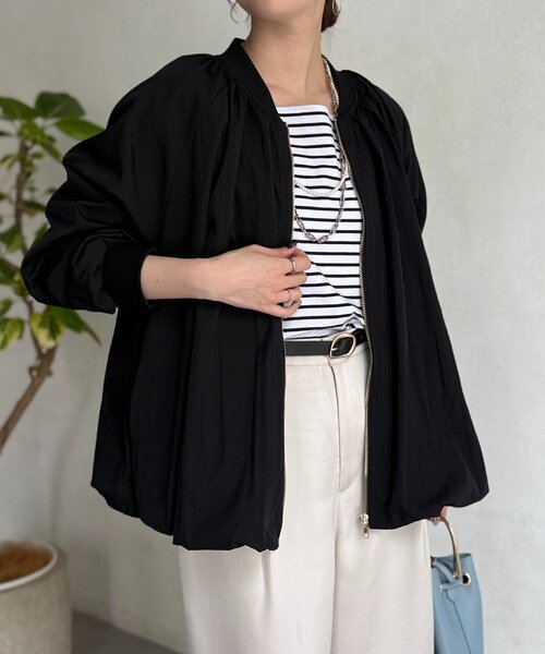 Chez toi（シェトワ）の「バルーンブルゾン（ブルゾン・レディース・アイボリー/ブラック/ベージュ・FREE）」の2枚目の写真