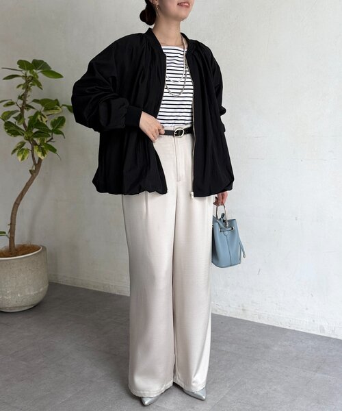 Chez toi（シェトワ）の「バルーンブルゾン（ブルゾン・レディース・アイボリー/ブラック/ベージュ・FREE）」の9枚目の写真