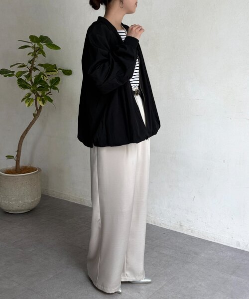 Chez toi（シェトワ）の「バルーンブルゾン（ブルゾン・レディース・アイボリー/ブラック/ベージュ・FREE）」の10枚目の写真