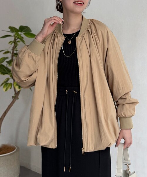 Chez toi（シェトワ）の「バルーンブルゾン（ブルゾン・レディース・アイボリー/ブラック/ベージュ・FREE）」の12枚目の写真