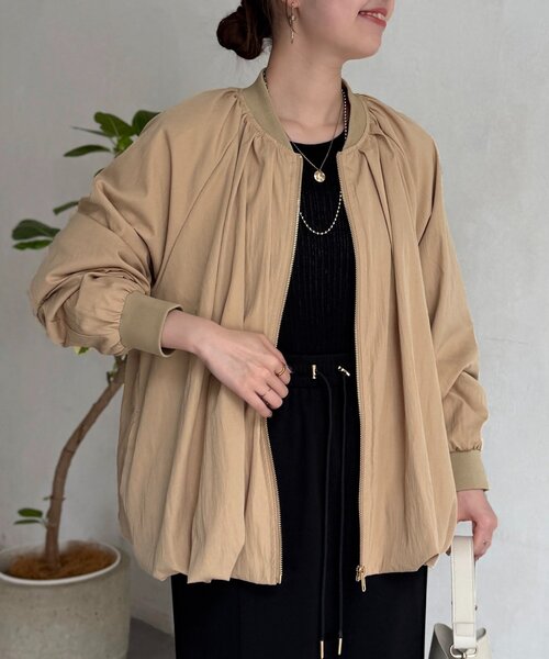 Chez toi（シェトワ）の「バルーンブルゾン（ブルゾン・レディース・アイボリー/ブラック/ベージュ・FREE）」の13枚目の写真