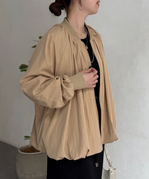 Chez toi（シェトワ）の「バルーンブルゾン（ブルゾン・レディース・アイボリー/ブラック/ベージュ・FREE）」の14枚目の写真