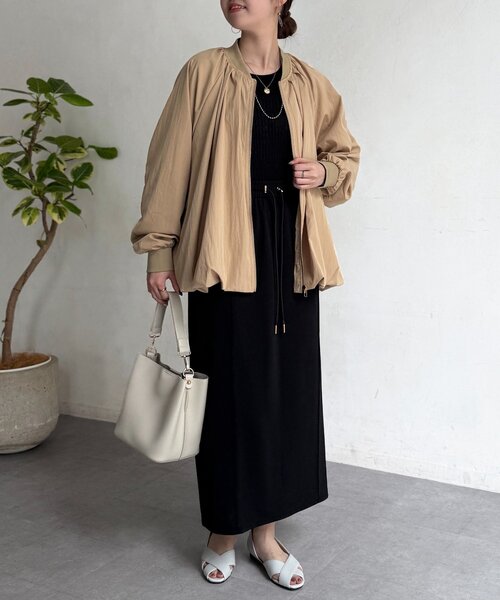 Chez toi（シェトワ）の「バルーンブルゾン（ブルゾン・レディース・アイボリー/ブラック/ベージュ・FREE）」の16枚目の写真