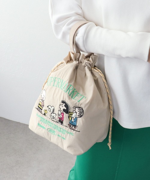 Three Four Time（ｽﾘｰﾌｫｰﾀｲﾑ）の「【PEANUTS】保冷巾着トート（トートバッグ・レディース・シルバー/ベージュ/ブラック・FREE）」の22枚目の写真