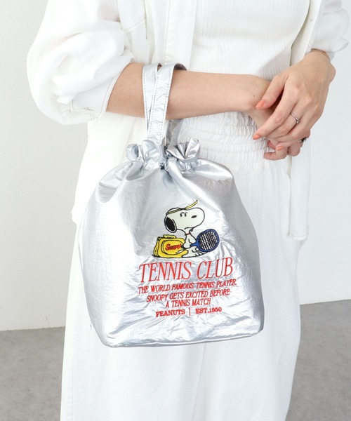 Three Four Time（ｽﾘｰﾌｫｰﾀｲﾑ）の「【PEANUTS】保冷巾着トート（トートバッグ・レディース・シルバー/ベージュ/ブラック・FREE）」の19枚目の写真
