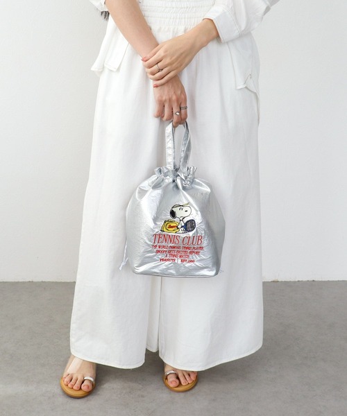 Three Four Time（ｽﾘｰﾌｫｰﾀｲﾑ）の「【PEANUTS】保冷巾着トート（トートバッグ・レディース・シルバー/ベージュ/ブラック・FREE）」の17枚目の写真