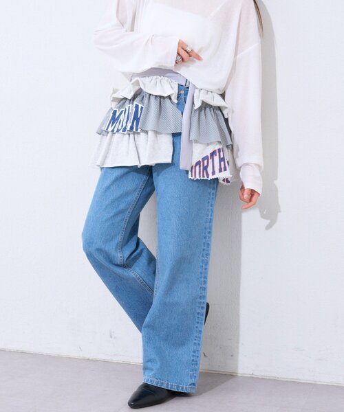 etsinta（エシンタ）の「【etsinta】リメイクスウェットフリルミニスカート（スカート・レディース・グレー/ネイビー・ONE SIZE）」の17枚目の写真