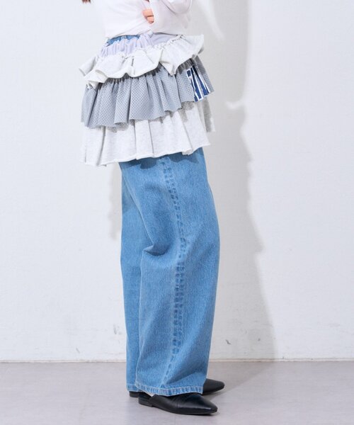 etsinta（エシンタ）の「【etsinta】リメイクスウェットフリルミニスカート（スカート・レディース・グレー/ネイビー・ONE SIZE）」の21枚目の写真