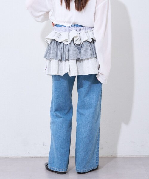 etsinta（エシンタ）の「【etsinta】リメイクスウェットフリルミニスカート（スカート・レディース・グレー/ネイビー・ONE SIZE）」の22枚目の写真