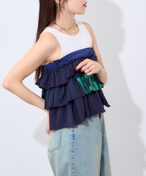 etsinta（エシンタ）の「【etsinta】リメイクスウェットフリルミニスカート（スカート・レディース・グレー/ネイビー・ONE SIZE）」の9枚目の写真