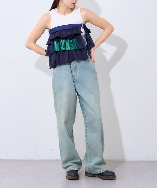 etsinta（エシンタ）の「【etsinta】リメイクスウェットフリルミニスカート（スカート・レディース・グレー/ネイビー・ONE SIZE）」の13枚目の写真