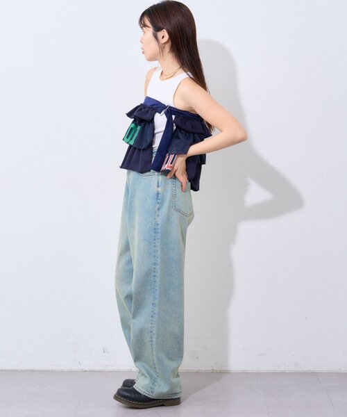 etsinta（エシンタ）の「【etsinta】リメイクスウェットフリルミニスカート（スカート・レディース・グレー/ネイビー・ONE SIZE）」の14枚目の写真