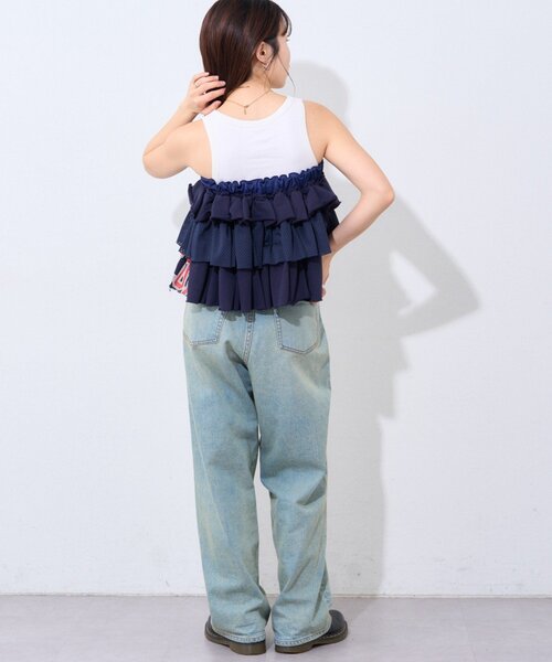 etsinta（エシンタ）の「【etsinta】リメイクスウェットフリルミニスカート（スカート・レディース・グレー/ネイビー・ONE SIZE）」の15枚目の写真