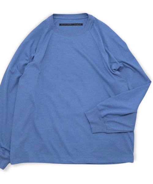 my beautiful landlet(マイビューティフルランドレット)の「【my beautiful landlet】 SUPIMA COTTON OVERSIZE RAGLAN L/S T-SHIRT(Tシャツ/カットソー・メンズ・ライトグレー/グレー/ブラック/ライトブルー・0/1)」の1枚目の写真