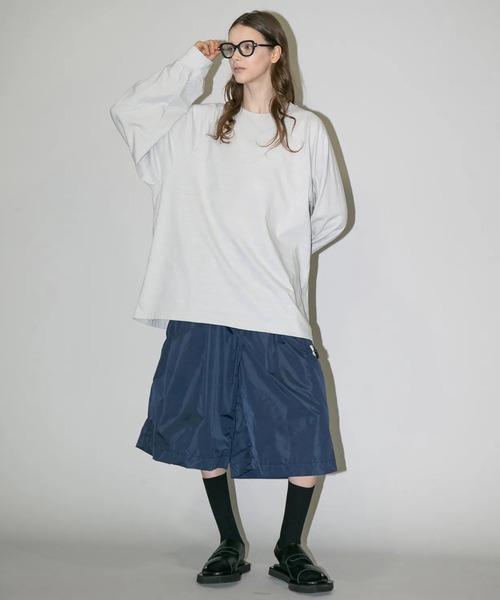 my beautiful landlet(マイビューティフルランドレット)の「【my beautiful landlet】 SUPIMA COTTON OVERSIZE RAGLAN L/S T-SHIRT(Tシャツ/カットソー・メンズ・ライトグレー/グレー/ブラック/ライトブルー・0/1)」の8枚目の写真
