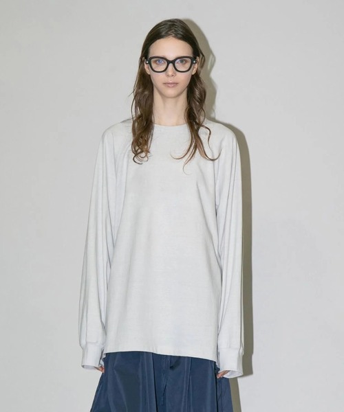 my beautiful landlet(マイビューティフルランドレット)の「【my beautiful landlet】 SUPIMA COTTON OVERSIZE RAGLAN L/S T-SHIRT(Tシャツ/カットソー・メンズ・ライトグレー/グレー/ブラック/ライトブルー・0/1)」の11枚目の写真