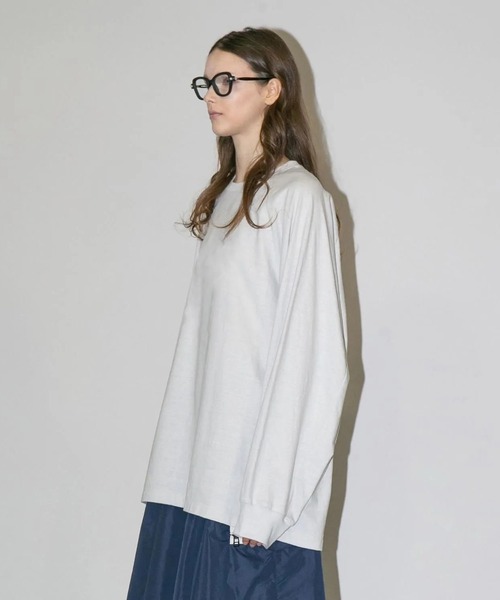 my beautiful landlet(マイビューティフルランドレット)の「【my beautiful landlet】 SUPIMA COTTON OVERSIZE RAGLAN L/S T-SHIRT(Tシャツ/カットソー・メンズ・ライトグレー/グレー/ブラック/ライトブルー・0/1)」の10枚目の写真