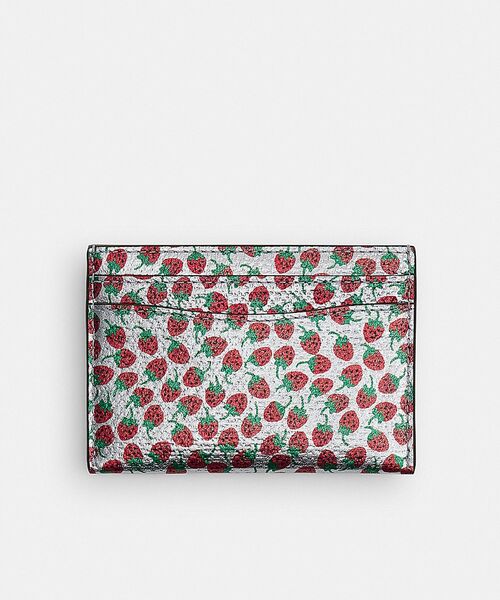 COACH（コーチ）の「エッセンシャル カード ケース・ストロベリー プリント（カードケース・レディース・シルバー系その他・ONE）」の2枚目の写真