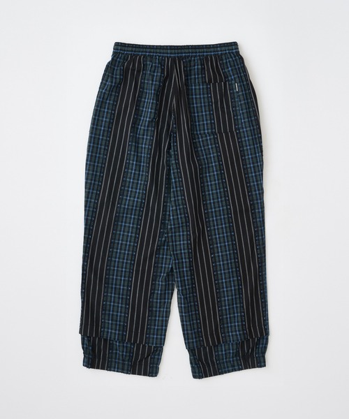 ADAM PATEK（アダムパテック）の「ADAMPATEK/jacquard check-stripe easy pants/チェックｘストライプジャガードイージーパンツ(AP2618016)（その他パンツ・レディース・ブラック/ホワイト・2/1）」の3枚目の写真