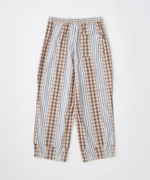 ADAM PATEK（アダムパテック）の「ADAMPATEK/jacquard check-stripe easy pants/チェックｘストライプジャガードイージーパンツ(AP2618016)（その他パンツ・レディース・ブラック/ホワイト・2/1）」の7枚目の写真