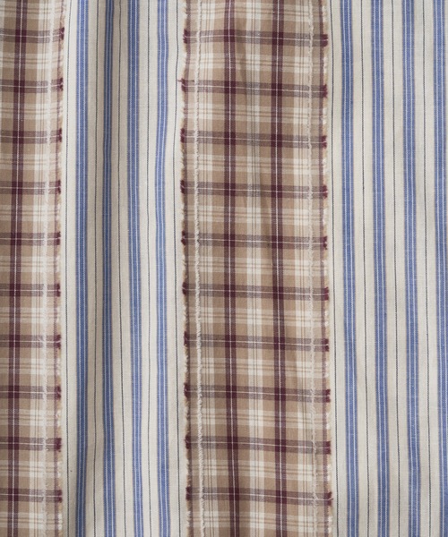 ADAM PATEK（アダムパテック）の「ADAMPATEK/jacquard check-stripe easy pants/チェックｘストライプジャガードイージーパンツ(AP2618016)（その他パンツ・レディース・ブラック/ホワイト・2/1）」の8枚目の写真