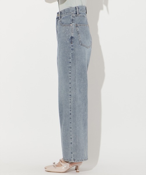 WILLSELECTION(ウィルセレクション)の「ビジューポケットワイドデニムパンツ(デニムパンツ・レディース・ブルー/ライトブルー・SMALL/MEDIUM)」の8枚目の写真