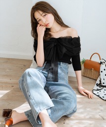 WILLSELECTION（ウィルセレクション）の「ビジューポケットワイドデニムパンツ（デニムパンツ）」