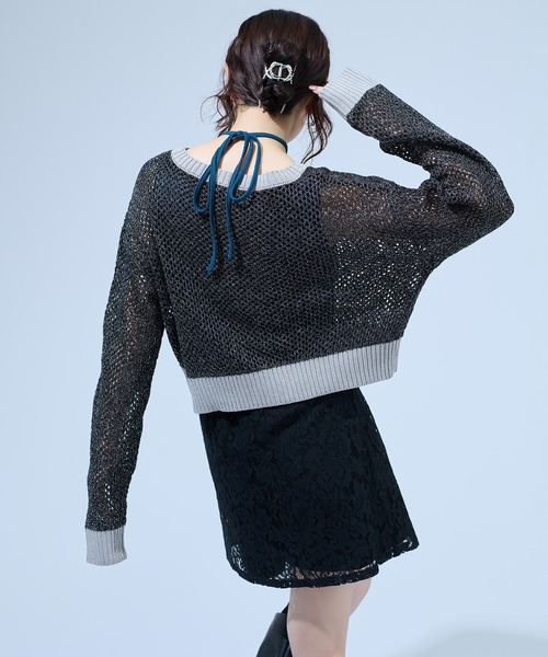 Ellno de Mavie（エルノデメヴィ）の「チャイナコードレースミニスカパン/SETUP対応（スカート・レディース・チャコール/ブルー/ブラック・FREE）」の21枚目の写真