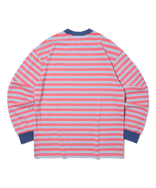 TAILOR STUDIO（テーラースタジオ）の「ストライプマリンコットンロングスリーブ（ピンク/ブルー）（Tシャツ/カットソー・レディース・その他・FREE）」の3枚目の写真