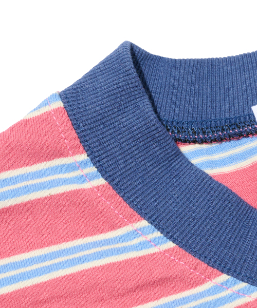 TAILOR STUDIO（テーラースタジオ）の「ストライプマリンコットンロングスリーブ（ピンク/ブルー）（Tシャツ/カットソー・レディース・その他・FREE）」の4枚目の写真