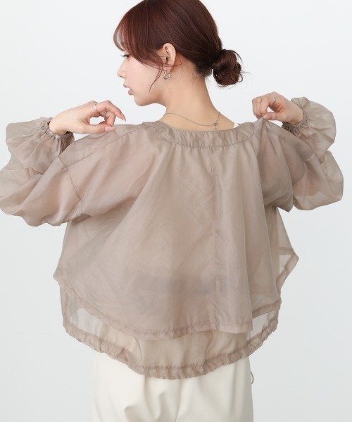 Bab（バブ）の「ドロストシアーブルゾン（ブルゾン・レディース・ブラック/ベージュ/ピンク/ホワイト系その他・M）」の3枚目の写真