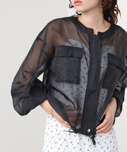 Bab（バブ）の「ドロストシアーブルゾン（ブルゾン・レディース・ブラック/ベージュ/ピンク/ホワイト系その他・M）」の2枚目の写真