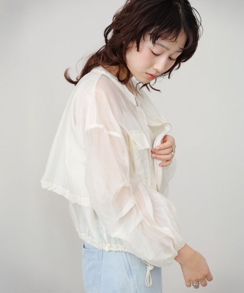 Bab（バブ）の「ドロストシアーブルゾン（ブルゾン・レディース・ブラック/ベージュ/ピンク/ホワイト系その他・M）」の9枚目の写真