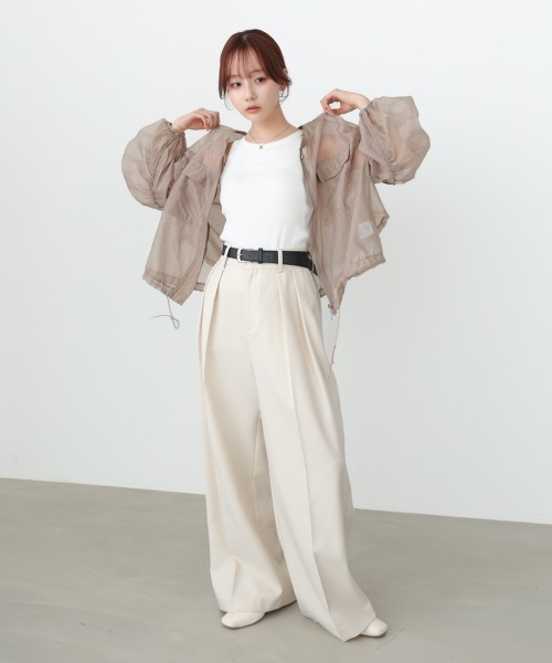 Bab（バブ）の「ドロストシアーブルゾン（ブルゾン・レディース・ブラック/ベージュ/ピンク/ホワイト系その他・M）」の15枚目の写真