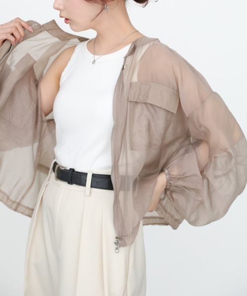 Bab（バブ）の「ドロストシアーブルゾン（ブルゾン・レディース・ブラック/ベージュ/ピンク/ホワイト系その他・M）」の16枚目の写真