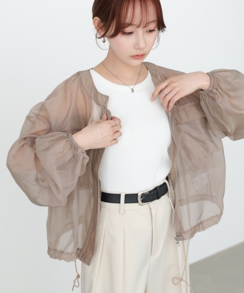 Bab（バブ）の「ドロストシアーブルゾン（ブルゾン・レディース・ブラック/ベージュ/ピンク/ホワイト系その他・M）」の18枚目の写真