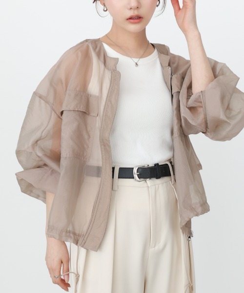 Bab（バブ）の「ドロストシアーブルゾン（ブルゾン・レディース・ブラック/ベージュ/ピンク/ホワイト系その他・M）」の19枚目の写真