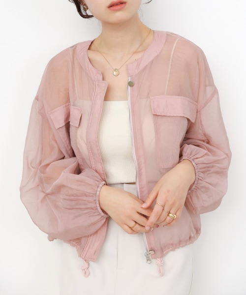 Bab（バブ）の「ドロストシアーブルゾン（ブルゾン・レディース・ブラック/ベージュ/ピンク/ホワイト系その他・M）」の20枚目の写真