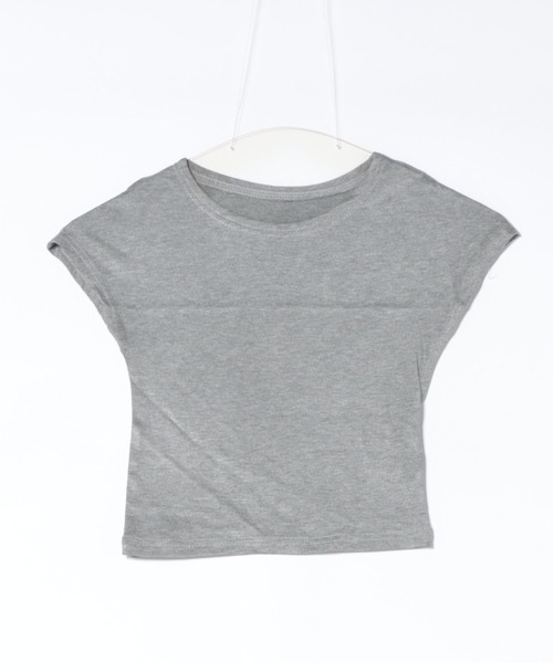 Songe(ソンジュ)の「フレンチスリーブミニTシャツ(Tシャツ/カットソー・レディース・オフホワイト/グレー/ブラック・L/M/S)」の7枚目の写真