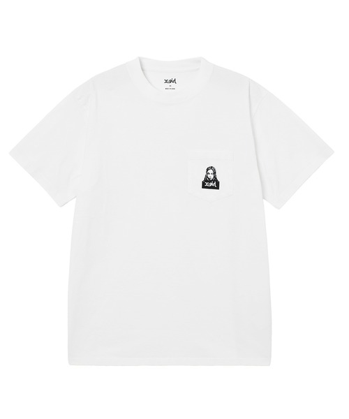 X-girl（エックスガール）の「FACE AND WORDS POCKET S/S TEE（Tシャツ/カットソー・レディース・ライトピンク/ブラック/ホワイト・S/M/L）」の17枚目の写真