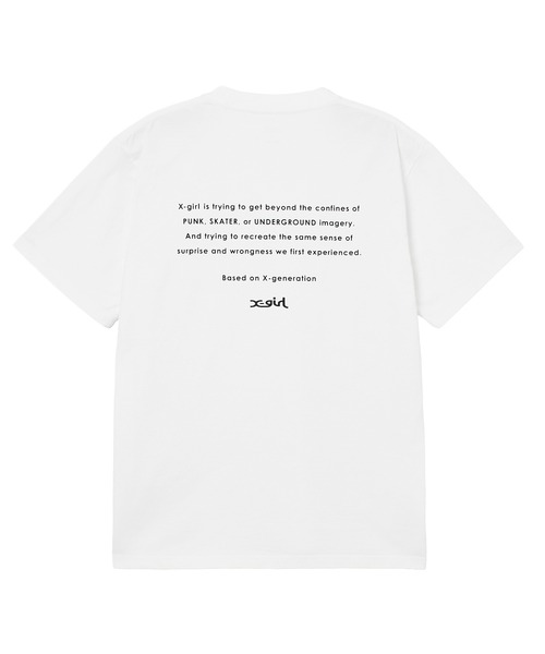 X-girl（エックスガール）の「FACE AND WORDS POCKET S/S TEE（Tシャツ/カットソー・レディース・ライトピンク/ブラック/ホワイト・S/M/L）」の18枚目の写真