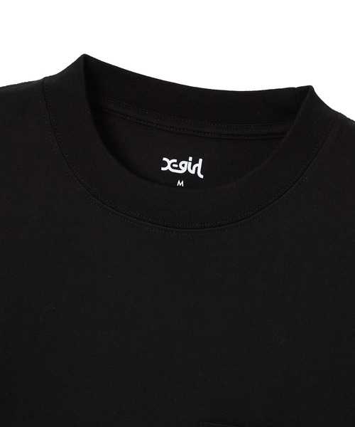X-girl（エックスガール）の「FACE AND WORDS POCKET S/S TEE（Tシャツ/カットソー・レディース・ライトピンク/ブラック/ホワイト・S/M/L）」の21枚目の写真