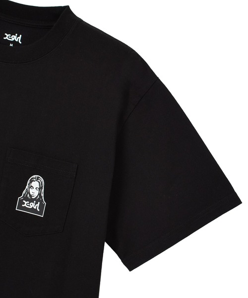 X-girl（エックスガール）の「FACE AND WORDS POCKET S/S TEE（Tシャツ/カットソー・レディース・ライトピンク/ブラック/ホワイト・S/M/L）」の22枚目の写真
