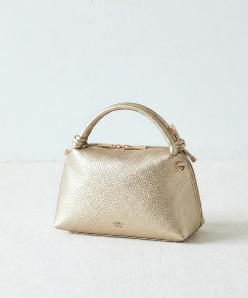 LOWELL things(ロウェル シングス)の「【新色追加/再入荷】Muget/ダブルハンドルミニショルダーBAG(ショルダーバッグ・レディース・アイボリー/ライトブルー/ライラック/ブラック/シルバー/オレンジ/ゴールド/ブルー・フリー)」の8枚目の写真