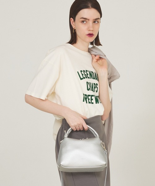 LOWELL things(ロウェル シングス)の「【新色追加/再入荷】Muget/ダブルハンドルミニショルダーBAG(ショルダーバッグ・レディース・アイボリー/ライトブルー/ライラック/ブラック/シルバー/オレンジ/ゴールド/ブルー・フリー)」の9枚目の写真