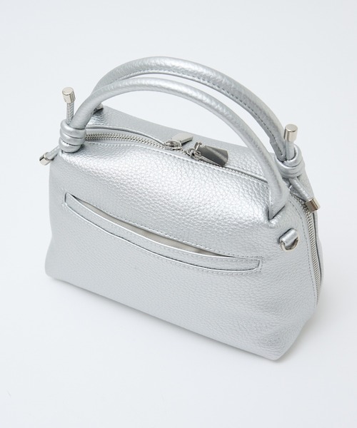 LOWELL things(ロウェル シングス)の「【新色追加/再入荷】Muget/ダブルハンドルミニショルダーBAG(ショルダーバッグ・レディース・アイボリー/ライトブルー/ライラック/ブラック/シルバー/オレンジ/ゴールド/ブルー・フリー)」の11枚目の写真
