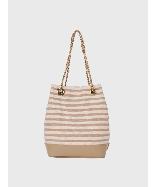 EIMY ISTOIRE(エイミーイストワール)の「クラシックマリンバケットバッグ(かごバッグ・レディース・ネイビー/ベージュ・F)」の9枚目の写真