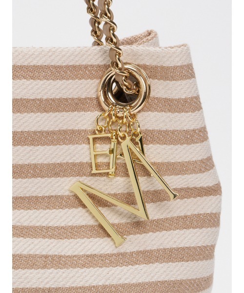 EIMY ISTOIRE(エイミーイストワール)の「クラシックマリンバケットバッグ(かごバッグ・レディース・ネイビー/ベージュ・F)」の10枚目の写真