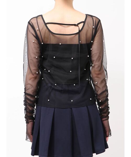 dazzlin（ダズリン）の「2wayシアートップス（Tシャツ/カットソー・レディース・オフホワイト/グレー/ブラック/アイボリー・FREE）」の8枚目の写真