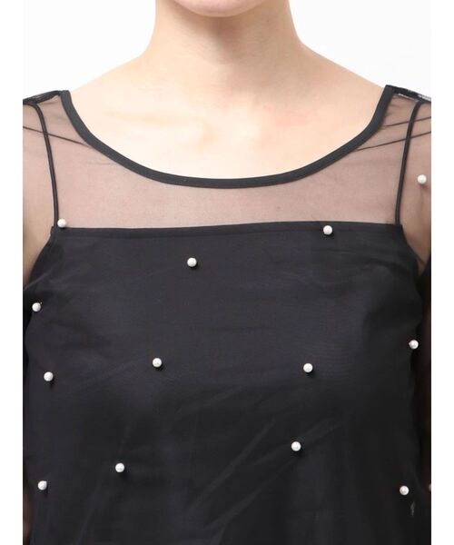 dazzlin（ダズリン）の「2wayシアートップス（Tシャツ/カットソー・レディース・オフホワイト/グレー/ブラック/アイボリー・FREE）」の9枚目の写真